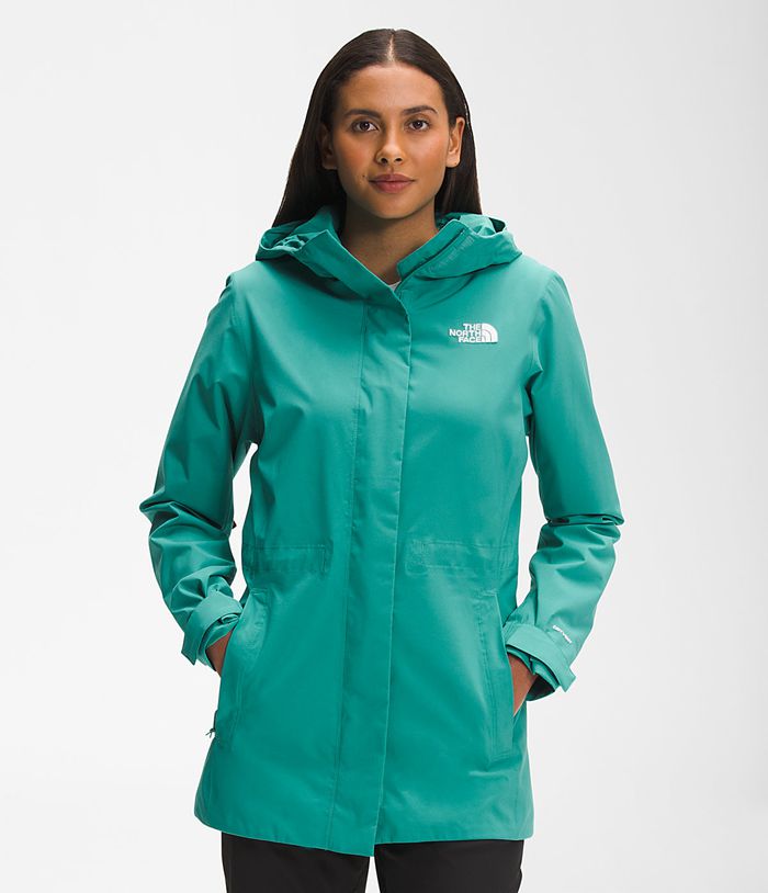 The North Face Kurtka Przeciwdeszczowa Damska Zielone Miasto Breeze - FJXQ83597